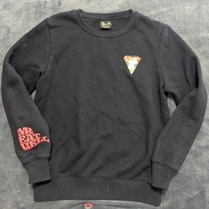 Mr. Eat Well Crew Neck Sweatshirt Pizza Decal #373